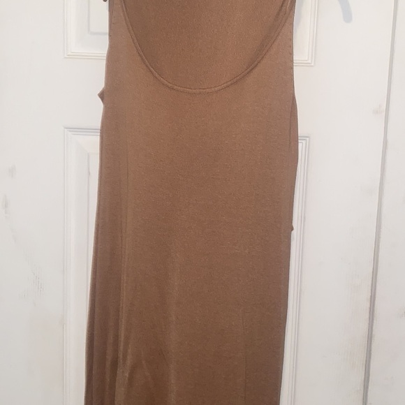 Zara Woman Tan midi three quarter sleeve knit dress size M - Picture 11 of 13